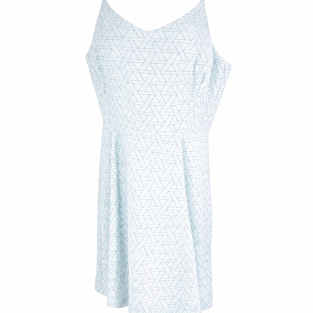 Banana Republic Y2K Geometric Midi Dress Sz 12 Petite New